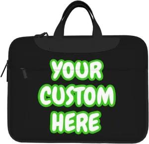 1-100 PCS Custom Laptop Shoulder Bag Personalized Deign Your Own Photo Text Logo Laptop Sleeve Briefcase