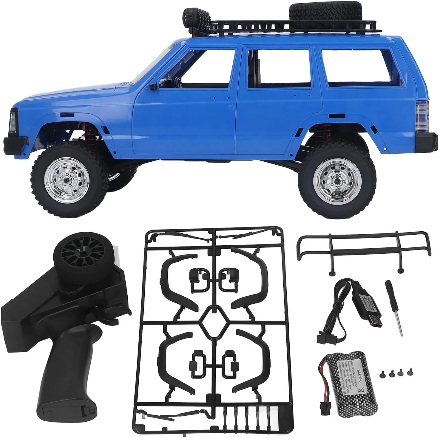 1/12 2.4G Full Scale Truck Climbing Car RC Toy Off Road Vehicle Racing Car Toys for Boys(Blue)