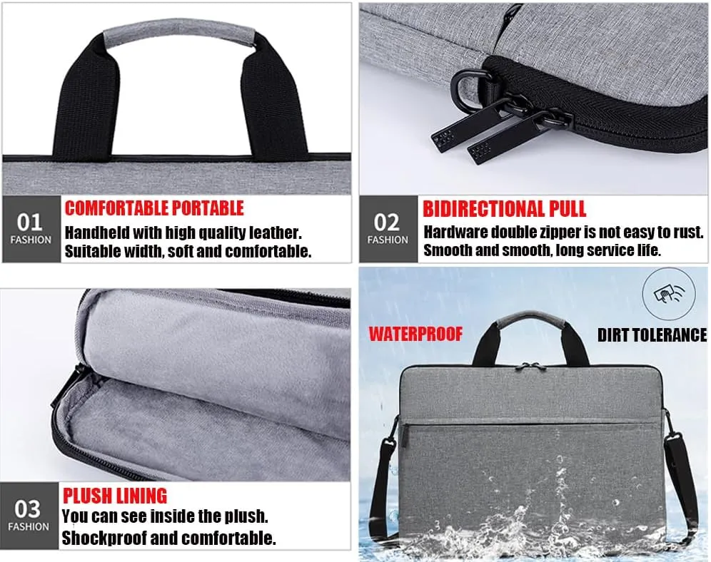 13-14-15 Inch Laptop Case Bag,Durable and Water-Repellent Fabric Laptop Bag