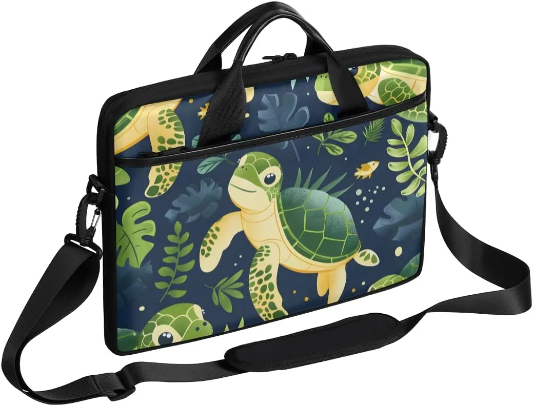 13-15 inch Coastal Turtle portable laptop bag Seaweed Turtle single shoulder laptop bag, suitable for work, travel, and other purposes
