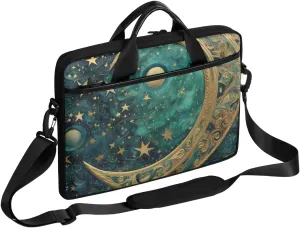 13-15 inch Starry Moon Earth Totem portable laptop bag Mechanism Totem single shoulder laptop bag, suitable for work, travel, and other purposes