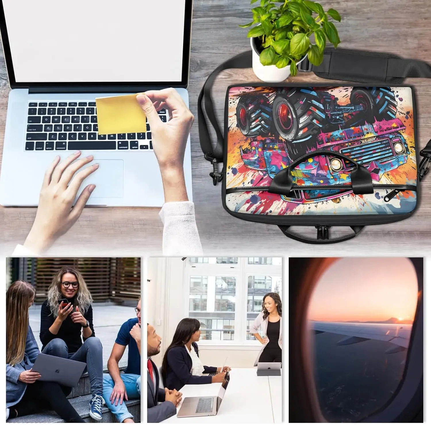 13-15 Inch Trucks Handy Laptop Bag Diggers Shoulder Laptop Bag For Work, School, Travel And More
