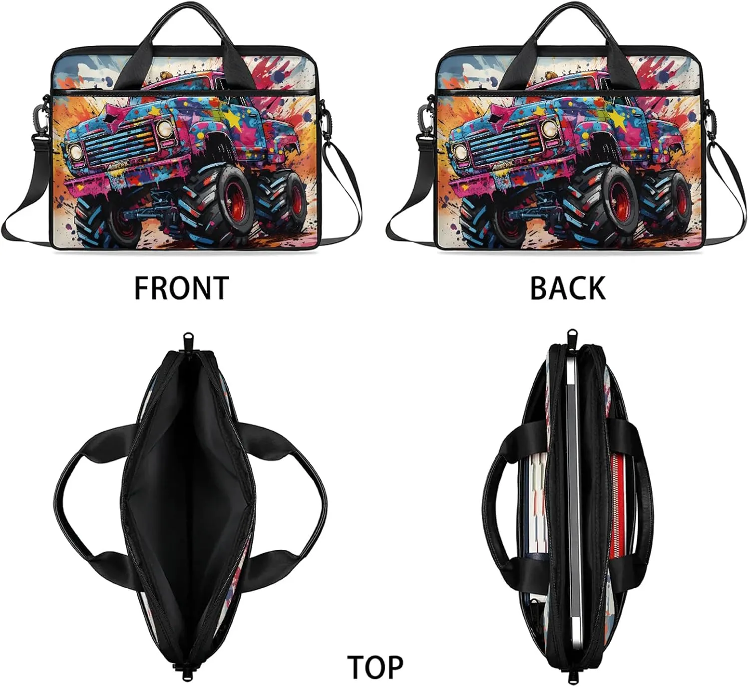 13-15 Inch Trucks Handy Laptop Bag Diggers Shoulder Laptop Bag For Work, School, Travel And More
