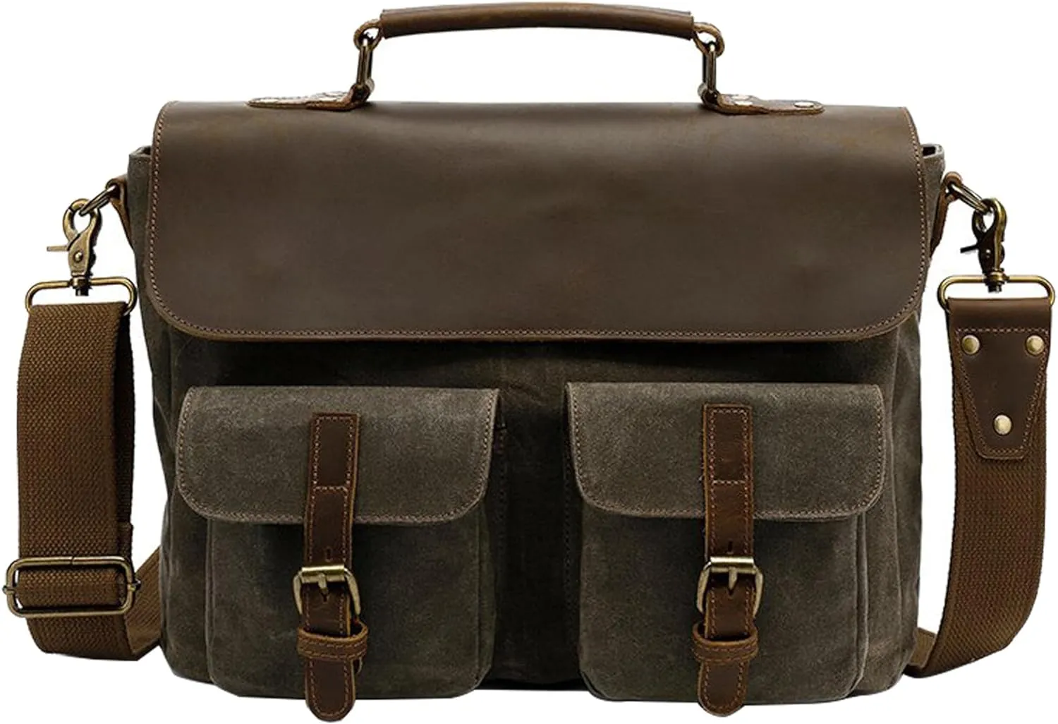 14 Inch laptop Bag Portable,Vintage Briefcase For Men/Women,Unisex Office Crossbody Bag