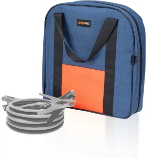 15 Inch Jumper Cable Bag, Heavy Duty Storage Organizer, Water Resistant for EV Charging Cables, Cords and Hoses (Blue)