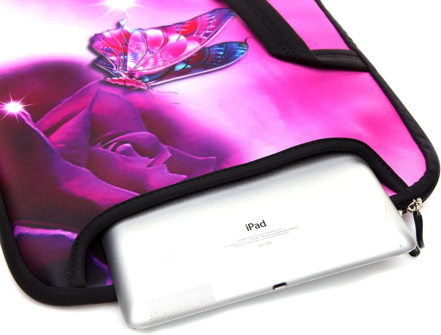 15.6-Inch Laptop Shoulder Bag Case Sleeve For 14 15" 15.6 Inch HP/Dell/Lenovo Pink Butterfly