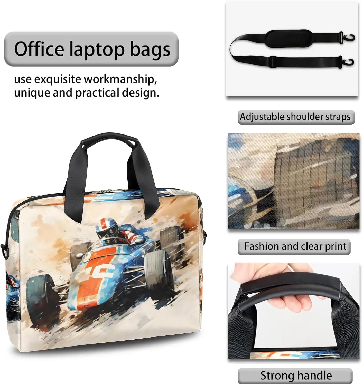 15.7 Inch Laptop Bag Computer Bag for Women Men Laptop Carrying Case with Adjustable Shoulder Strap