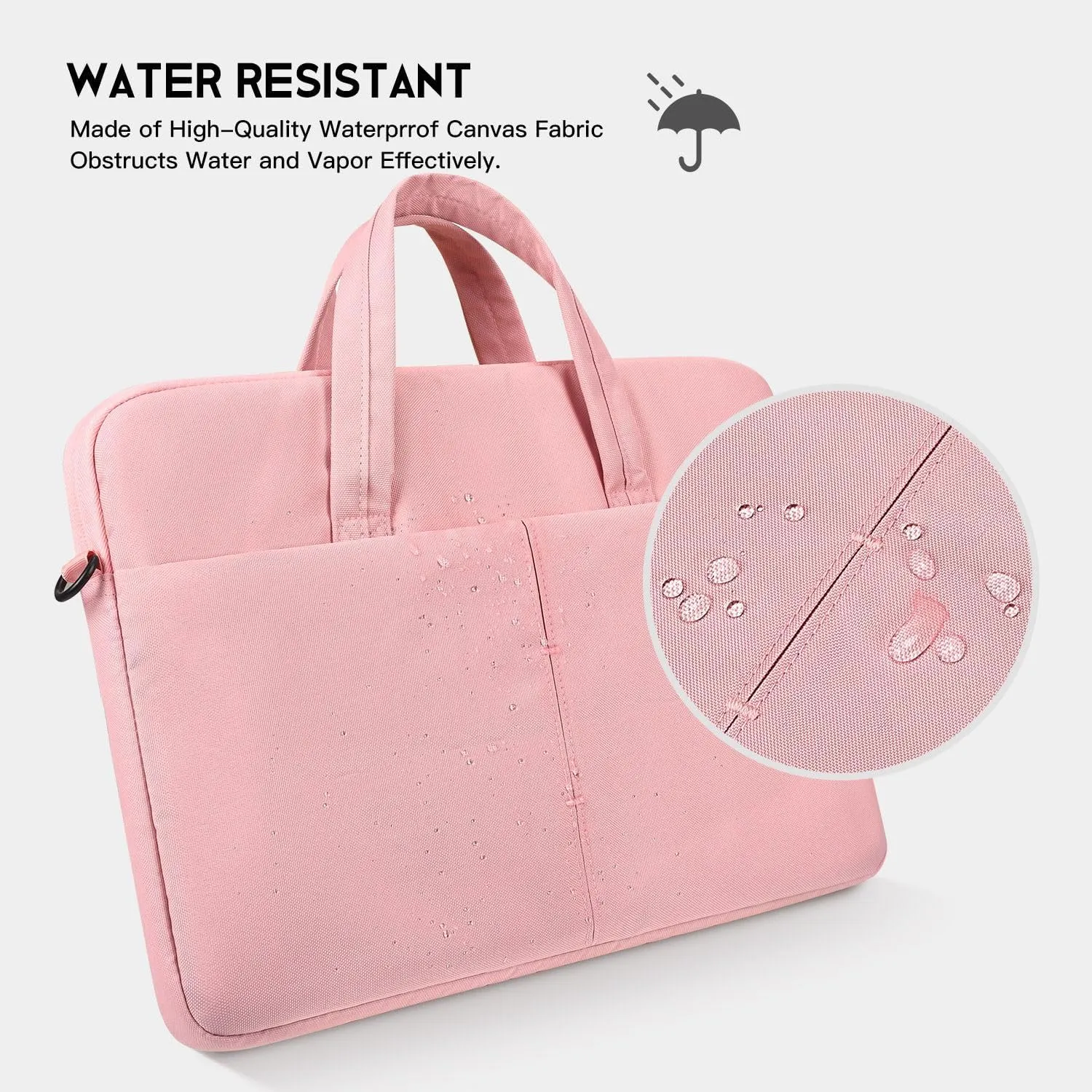 17 17.3 Inch Laptop Bag Women Men Computer Bag for HP Envy Pavilion/LG Gram/MSI/Dell Inspiron XPS/Lenovo Thinkpad/ASUS/Acer, Shoulder Strap Carrying Messenger Bag, Pink