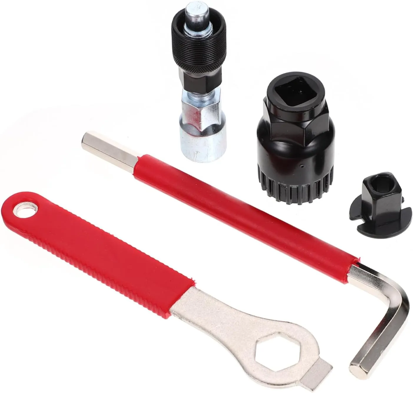 1set Crank Extractor Tool Kit Crank Puller Spanner Wrench for Easy Removal Maintenance of Road Racing and Mountain Portable Storage for Bike Repair