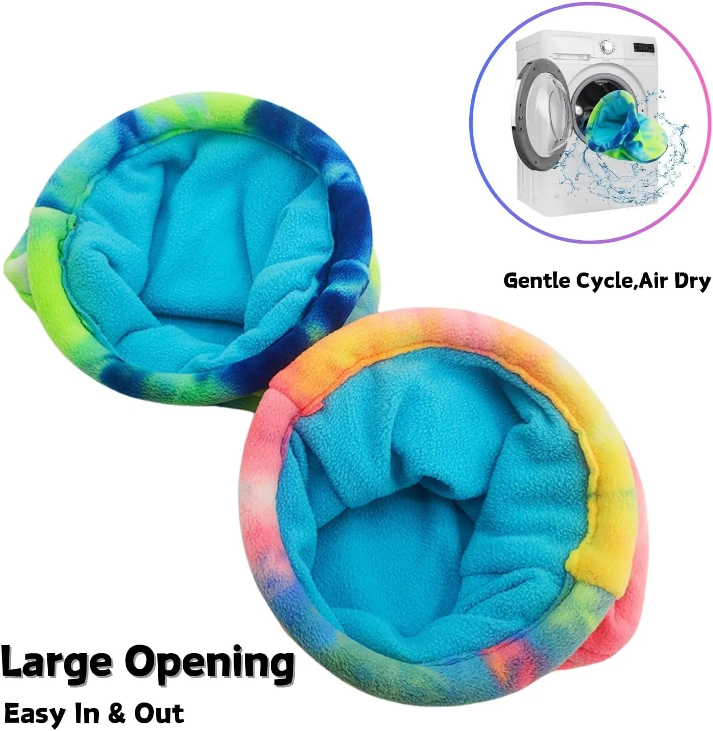 2 Pack Guinea Pig Snuggle Sack Soft Fleece Large Hideout Ferret Cozy Cave Hamster Sleeping Bag Small Animal Bed for Rabbit Bunny Chinchillas Rat Squirrel Hedgehog Cage Accessories (2 Pack, Large)