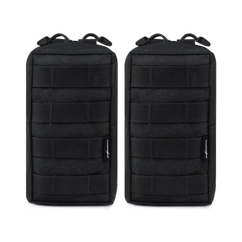2 Pack Tactical Water-Resistant Molle Pouches, Extra Storage