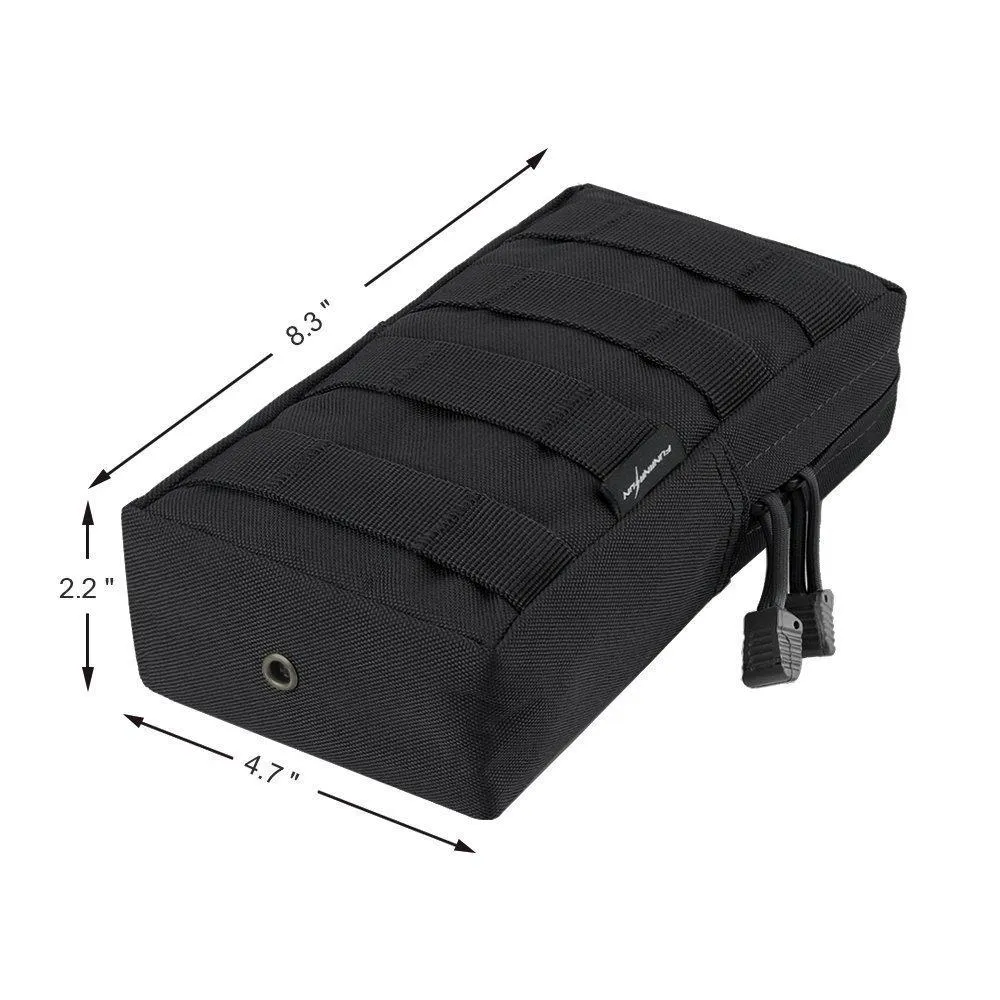 2 Pack Tactical Water-Resistant Molle Pouches, Extra Storage