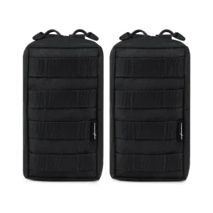 2 Pack Tactical Water-Resistant Molle Pouches, Extra Storage