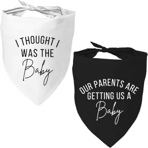 2 Packs Our Humans are Getting us a Baby Dog Bandanas Pet Scarf Pregnancy Announcement Pregnancy Pet Bandana for Dogs Pet Accessories for Dog Lovers