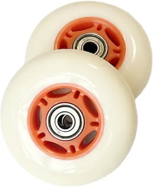 2 PCS (80x24mm) RipStik Caster Board Replacement 85A Wheel Set - Durable PU Wheels with Bearings and Tools for Razor Scooter, Crazy Cart, Rip Stick, Rollerblade,razor scooter wheels,rollerblade wheels