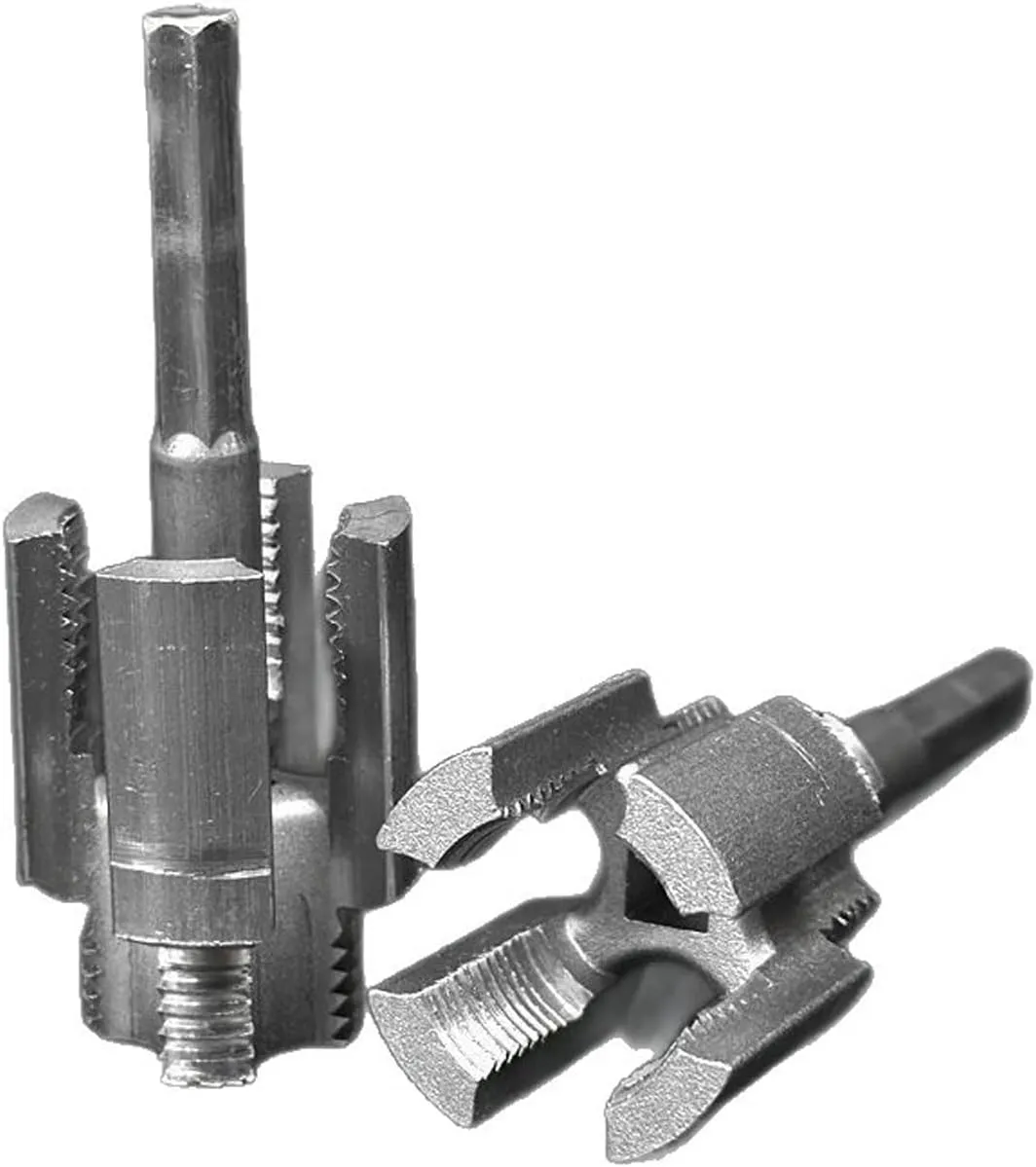 2 Pcs Internal and External PVC Pipe Threading Tool, 1/2 inch and 3/4 inch DN15/DN20 Compatible, Plastic Pipe Thread Maker
