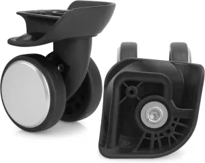 2-Pcs Luggage Wheels Replacement, Double-Row 360 Degree Wheels for DIY Repair, Mute Suitcase Casters for Travel, A159