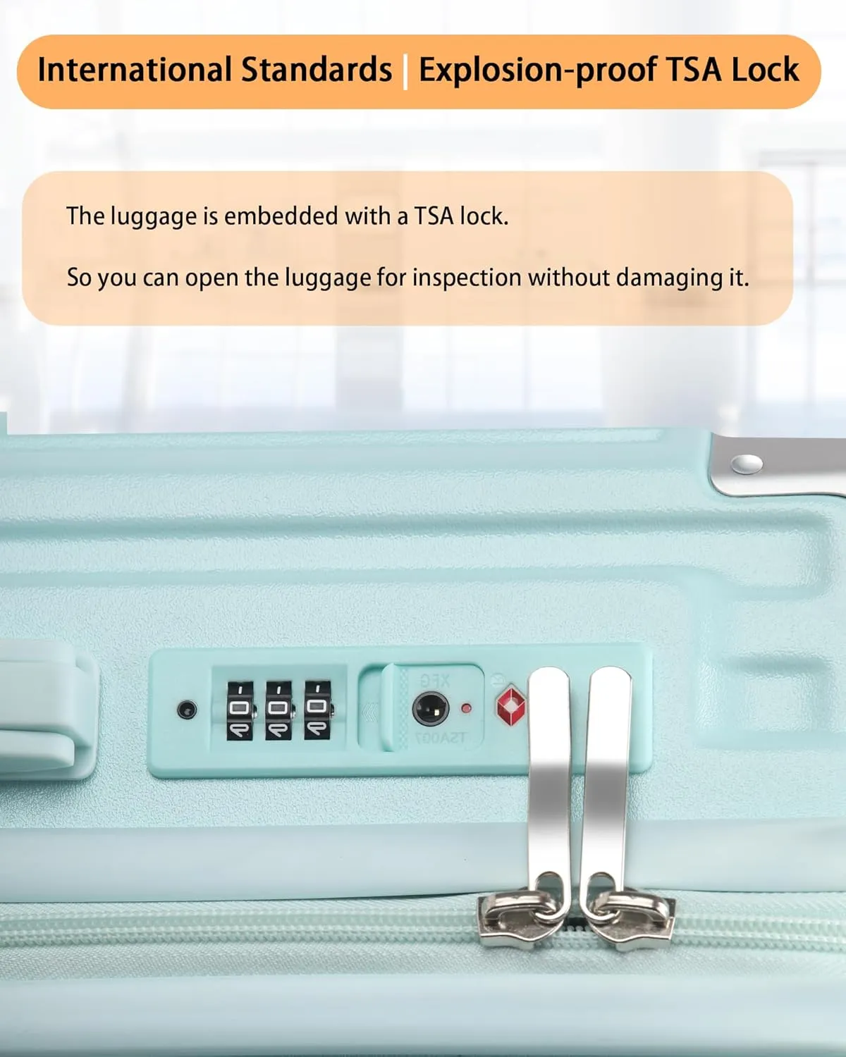 20 Inch Carry On Luggage With Cup Holder & USB Port, Airline Approved TSA-locked Luggage, Lightweight PC Material Travel Suitcase With 360° Spinner Wheel
