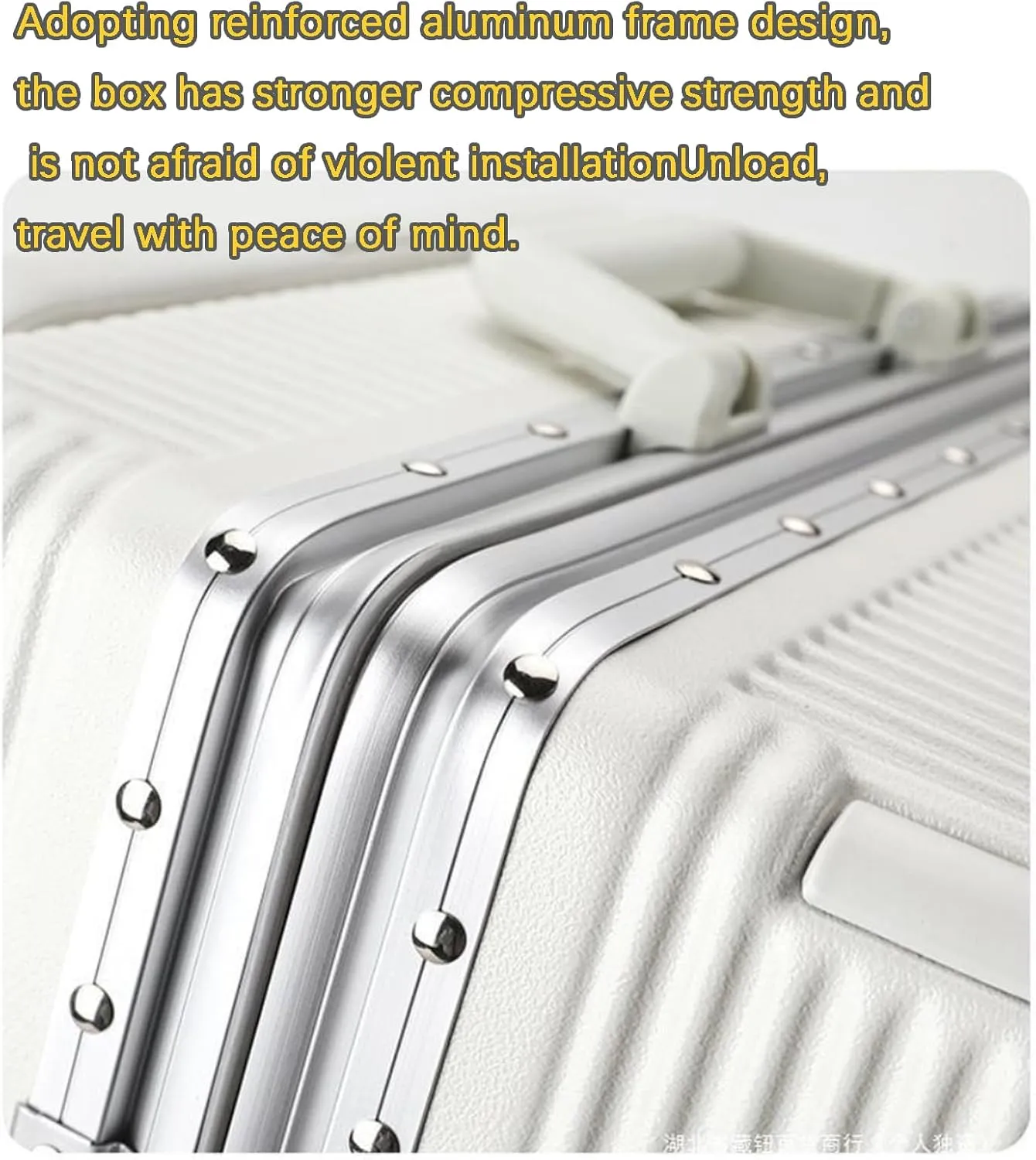20 Inch Luggage ABS Hard Shell Luggage with 4 Spinner Wheels Carry On Luggage Wide Handle Travel Luggage Aluminum Frame,Gray,26in