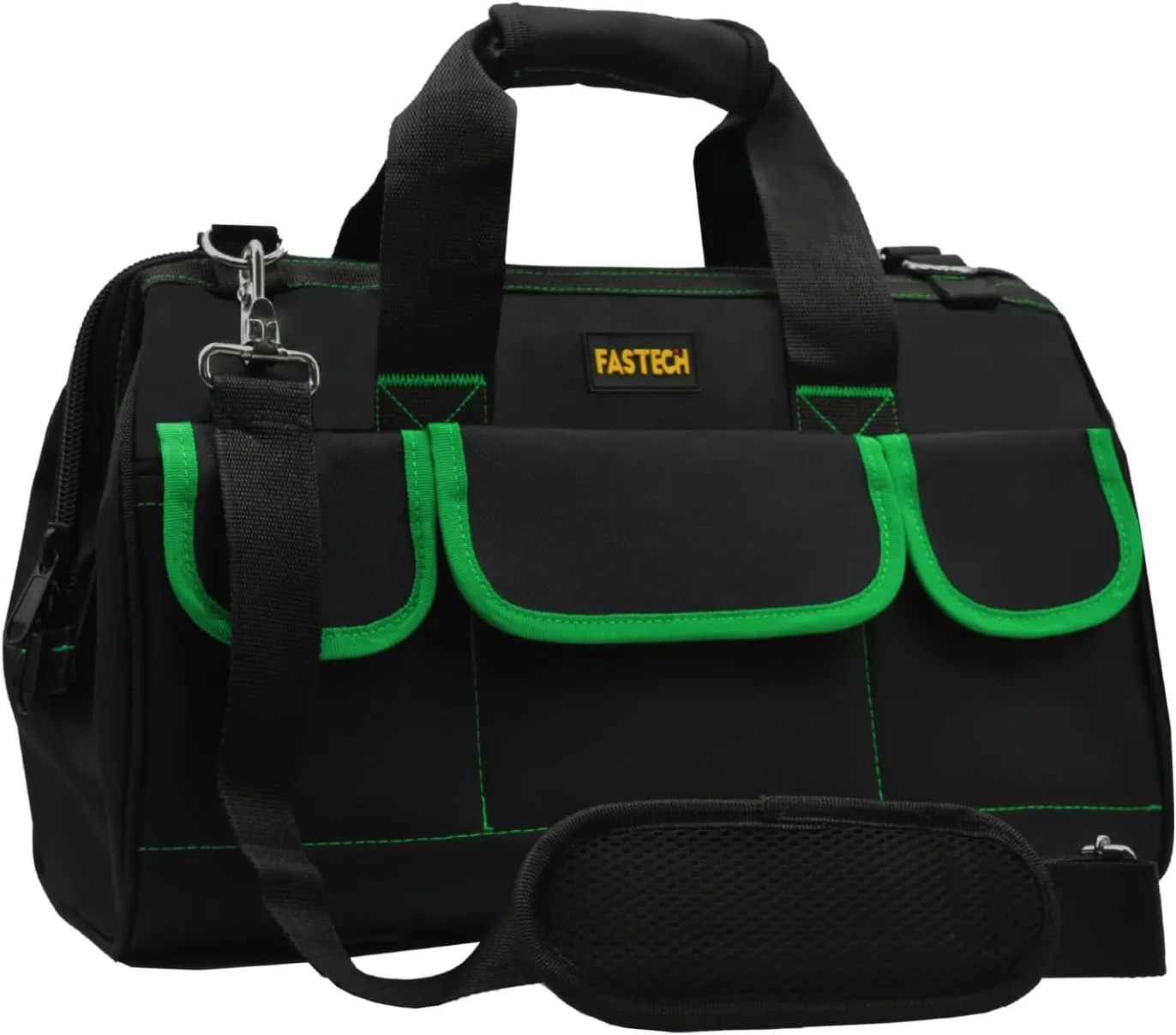 20 Inch Tool Bag With Comfortable Shoulder Straps, Waterproof Wide Mouth Tool Kit, Tool Storage Package For Men/Women (20IN Green)