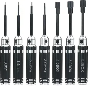 2024 Hex Screwdrivers Nut Driver Wrench RC Tool Kit 7PCS for TRX4M FCX24 SCX24 1/18 1/24 RC Mini Crawler Car