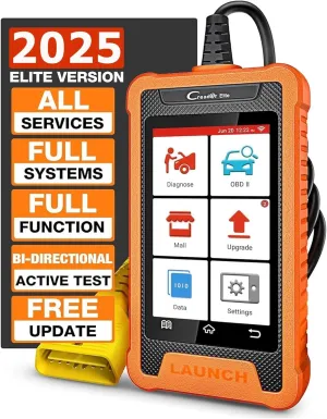 2025 LAUNCH Creader Elite OBD2 Scanner for Honda Acura, Full System Bi-Directional Diagnostic Scan Tool, Full Reset Code Reader, AUTO VIN, Battery Registration, Injector Coding, Lifetime F-Ree Update