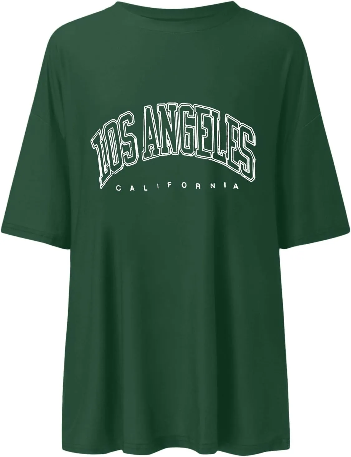 2025 Los Angeles California Tops for Women Oversized Summer Casual Tshirt Cute Half Sleeve Tee Shirts Loose Fit Basic