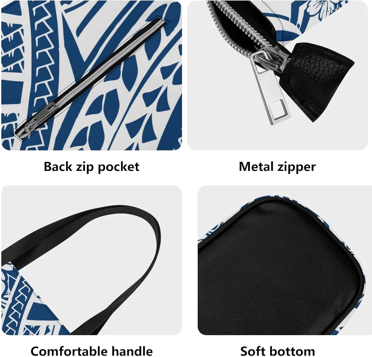2025 Polynesian Women'S Bag 2-Piece Women'S Pu Handbag Large Capacity Shoulder Bag And The Same Purse