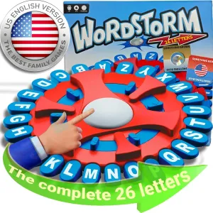 26 Letters Word Games, 36 Cards with 144 Categories Think Game, Quick Thinking Letter Pressing Word Game, Fast-Paced Board Game, A Great Board Game for Family and Friends