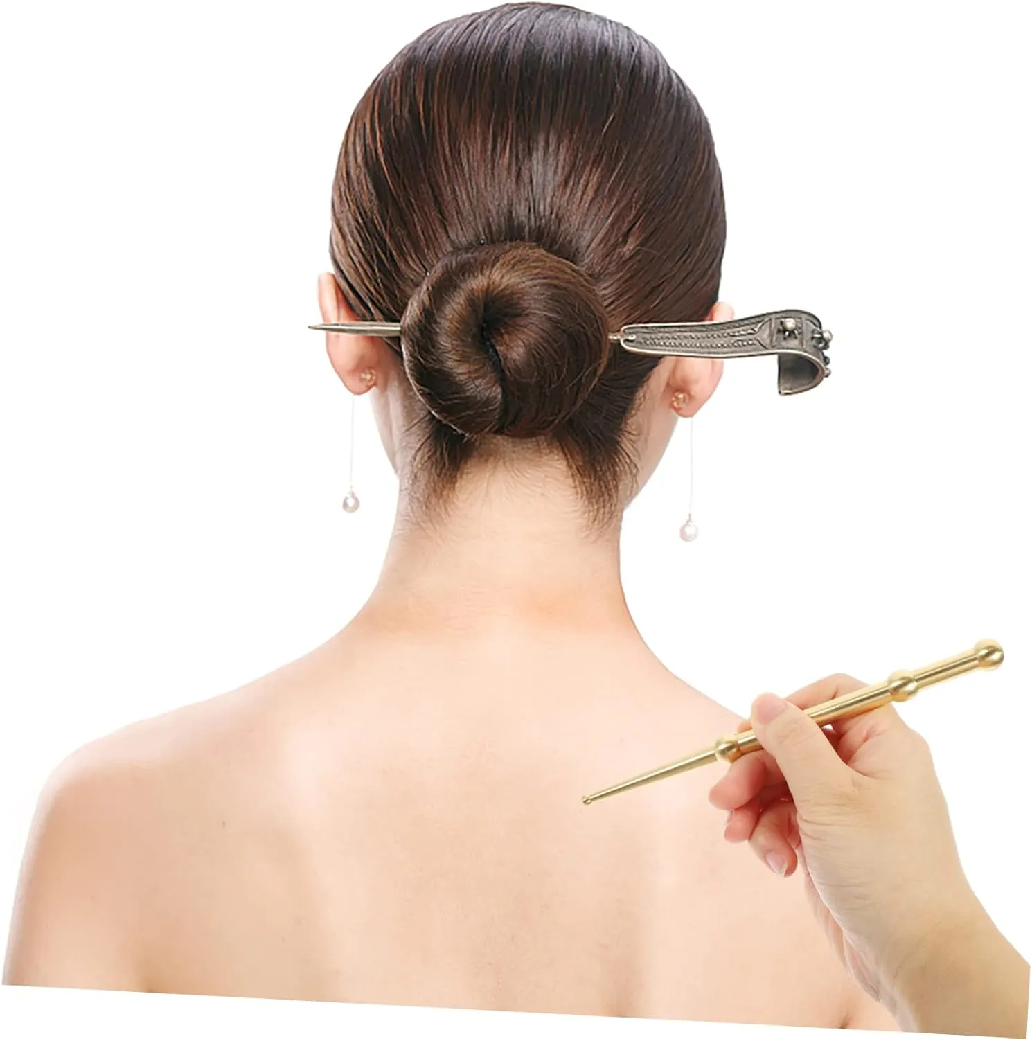 2pcs Brass Pen Multi-Function Massage Supply Small Body Massager for Daily Use Acupressure Pen Sliding Pressing for Facial Relaxation