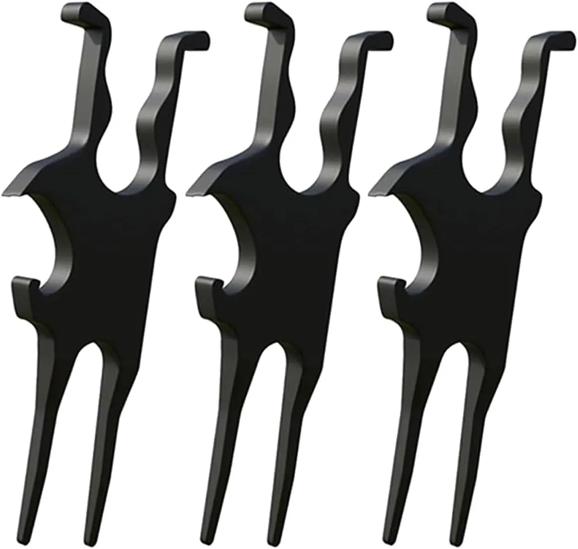 3-in-1 Golf Holder Divot Repair Tool, Magnetic Holder for Golf Cart Clip, Divot Tool, Ball Marker, Beer Opener, Compact Golf Accessory for Golfers, Fits Bag, Belt, Beach Chair, Fishing Rod(3pcs)