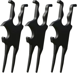 3-in-1 Golf Holder Divot Repair Tool, Magnetic Holder for Golf Cart Clip, Divot Tool, Ball Marker, Beer Opener, Compact Golf Accessory for Golfers, Fits Bag, Belt, Beach Chair, Fishing Rod(3pcs)