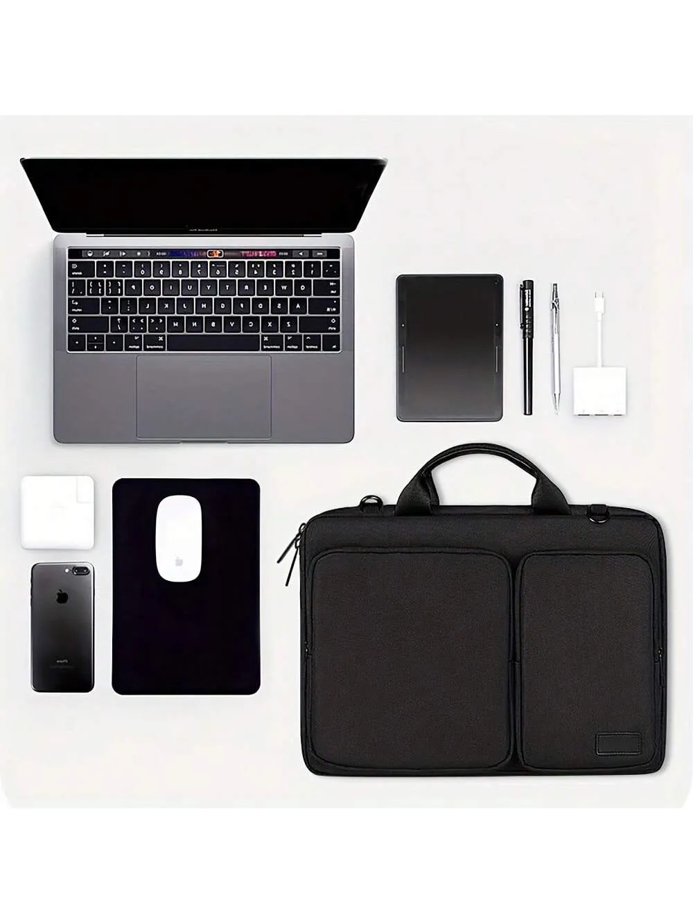360 Protective Laptop Case: Stylish Shoulder Bag forLaptops - Waterproof & Shockproof Design for Business, School, and Travel