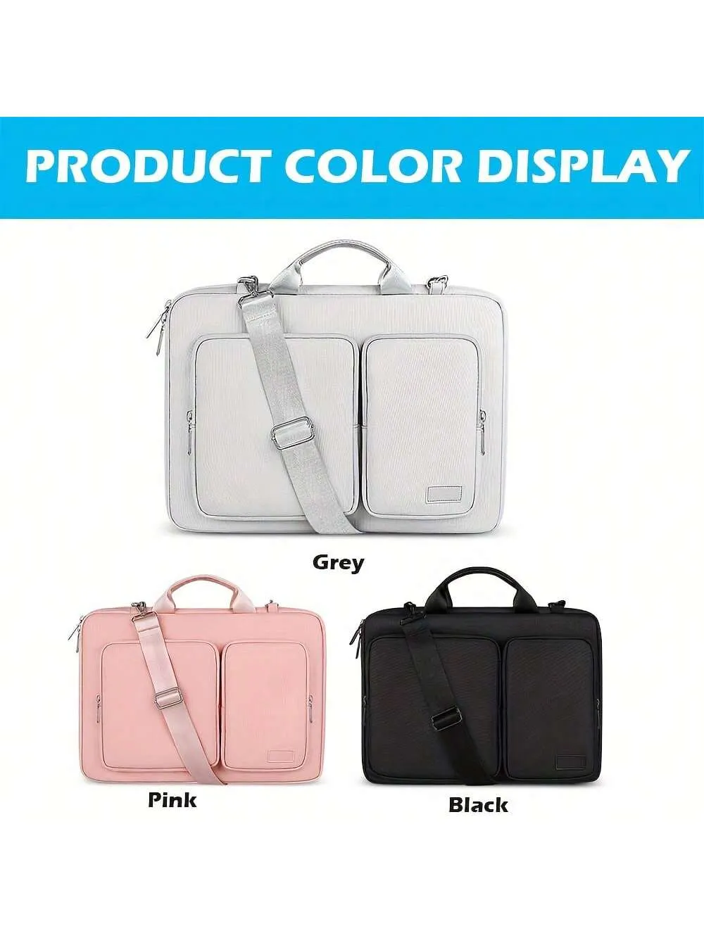 360 Protective Laptop Case: Stylish Shoulder Bag forLaptops - Waterproof & Shockproof Design for Business, School, and Travel