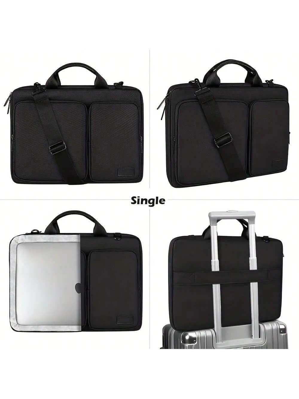 360 Protective Laptop Case: Stylish Shoulder Bag forLaptops - Waterproof & Shockproof Design for Business, School, and Travel