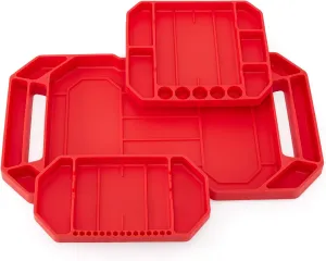 3pcs Large Non-Slip Flexible Silicone Tool Tray, Mechanic Tool Mat, Tool Organizer, Tool Storage, Tool Holder, Grip Mats, No Magnets, Christmas Day Gift for Men, Father’s Day Gift
