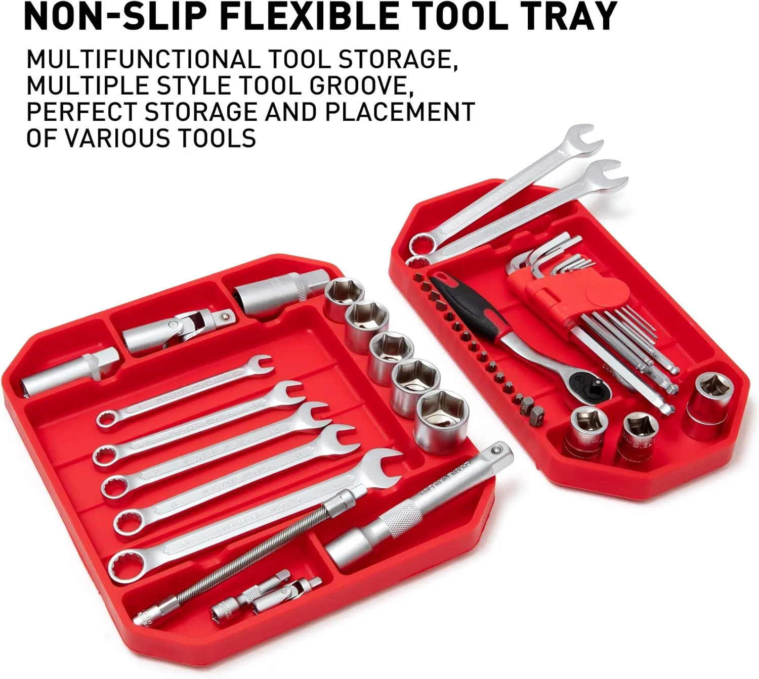 3pcs Large Non-Slip Flexible Silicone Tool Tray, Mechanic Tool Mat, Tool Organizer, Tool Storage, Tool Holder, Grip Mats, No Magnets, Christmas Day Gift for Men, Father’s Day Gift
