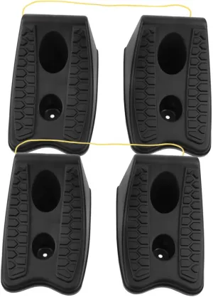 4pcs Trailer Wheel Chocks Heavy Duty Slip Wheel Wedges for Rvs and Trucks Durable Stabilizers for Safe Parking Inclines for Garages and Outdoor Use