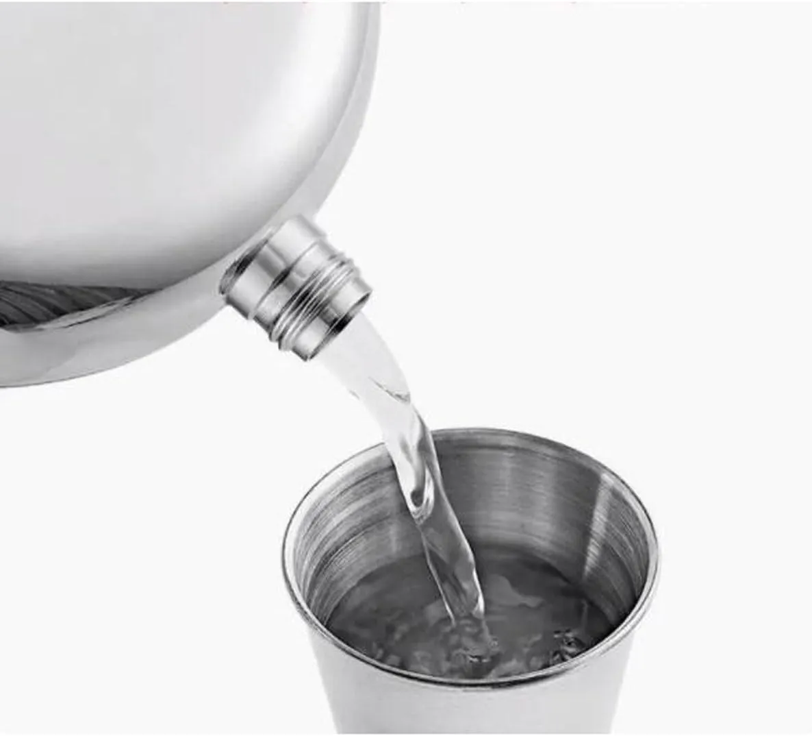 5Oz Outdoor Travel Steel Flasks 304 Stainless Steel Flasks with Funnel and Cups Portable Flasks for Liquor for Men(C)