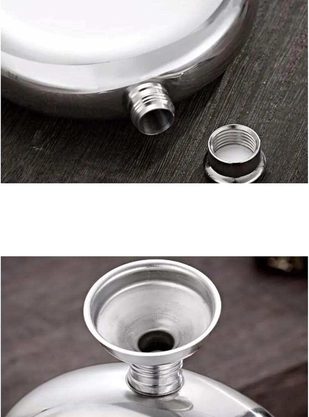 5Oz Outdoor Travel Steel Flasks 304 Stainless Steel Flasks with Funnel and Cups Portable Flasks for Liquor for Men(C)
