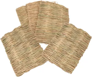 5pc Large Hay Mats for Guinea Pigs Rabbits Hamsters Grass Mat Bed Pad Cool Summer Pet for Small Animals