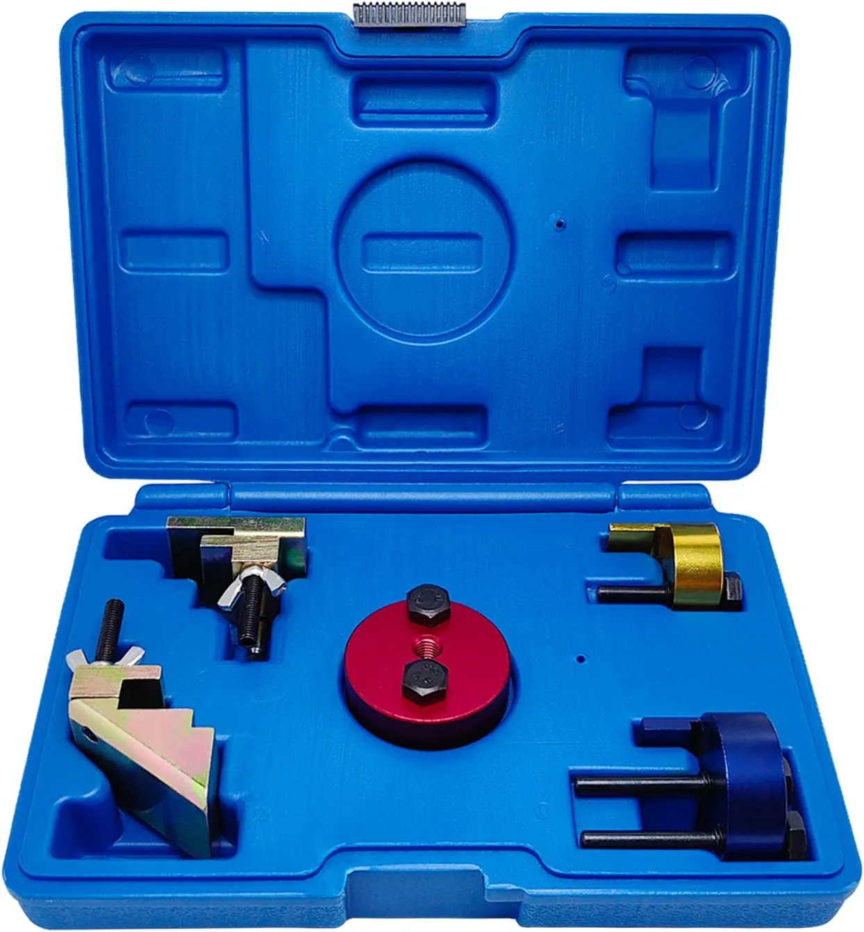 5PCS Auxiliary Stretch Belt Removal Installation Tool Set Compatible with Ford Citroen Mercedes-Benz Lancia Volvo Volkswagen Skoda, Universal Engine Pulley Drive Belt Remover Installer Kit