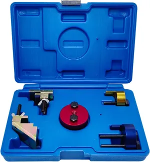 5PCS Auxiliary Stretch Belt Removal Installation Tool Set Compatible with Ford Citroen Mercedes-Benz Lancia Volvo Volkswagen Skoda, Universal Engine Pulley Drive Belt Remover Installer Kit