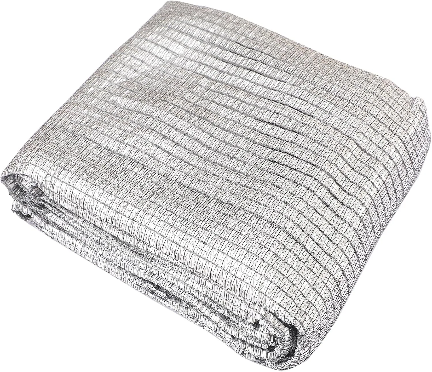 65% Aluminum Foil Shade Cloth with Grommets Mesh Sun Block Fabric Cover Canopy Sun Reflect Pet Shade Garden 6.5ft x 20ft