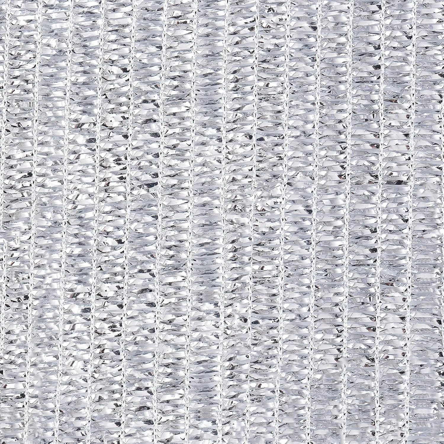 70% Aluminum Shade Cloth 6.5 FT x 6 FT，Silver Tarps Fabric Privacy Screen Pet Shade Car Cover Patio Garden Pergola Cover Canopy with Grommets and Ball Bungee, Aluminum Foil Shade Net