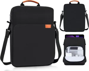 9-11 Inch Tablet Shoulder Bag Carrying Case for 11" iPad Pro M4/ iPad Air M3 M2 2025 2024, iPad A16 11" 2025, iPad 10th 10.9, iPad 9/8/7 10.2, iPad Air 5/4th 10.9, Vertical Laptop Sleeve Handbag,Black