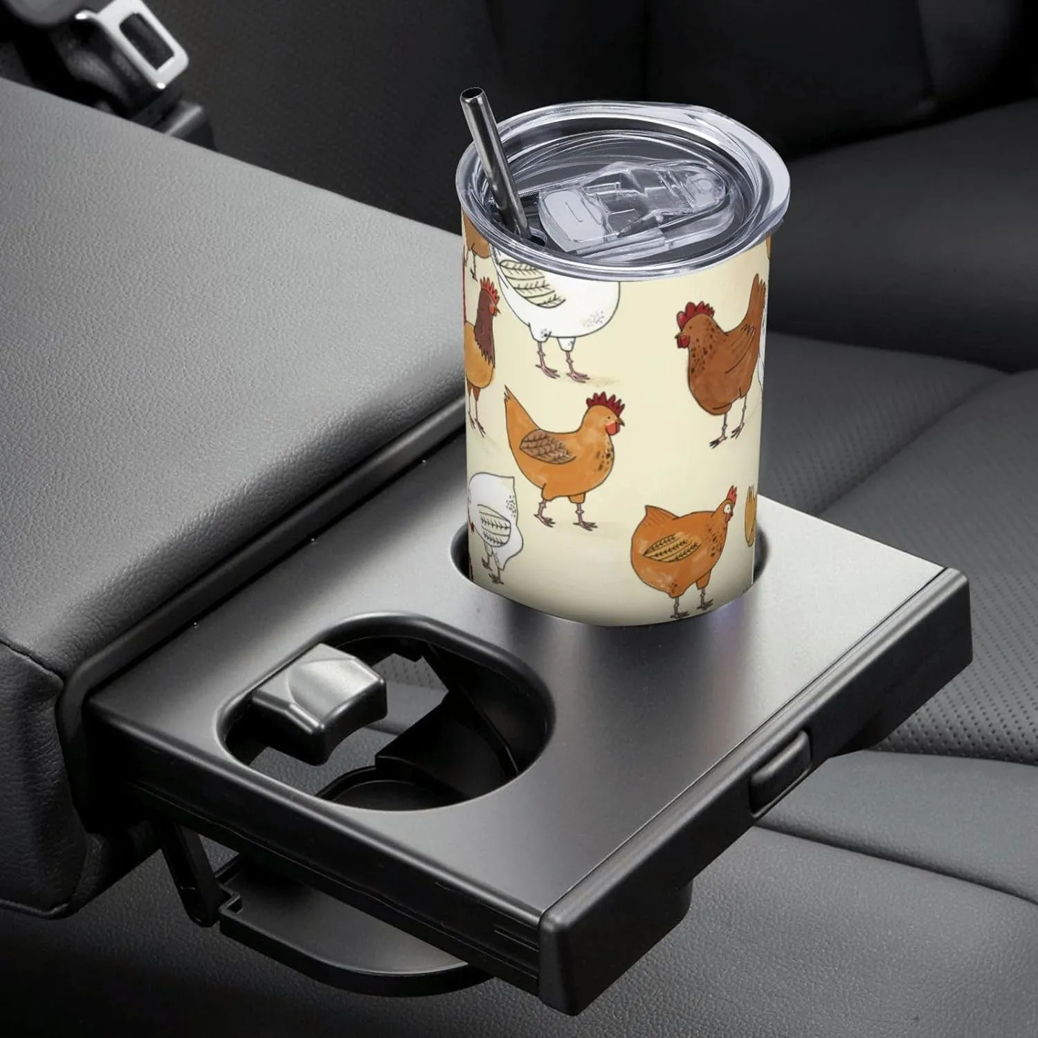 A Brood Of Chickens 20 oz Tumbler Stainless Steel Vacuum Insulation Travel Mug Proof Lid Water Coffee Cup Straw and Brush Included for Home Office School - Works Great for Ice Drink Hot Beverage