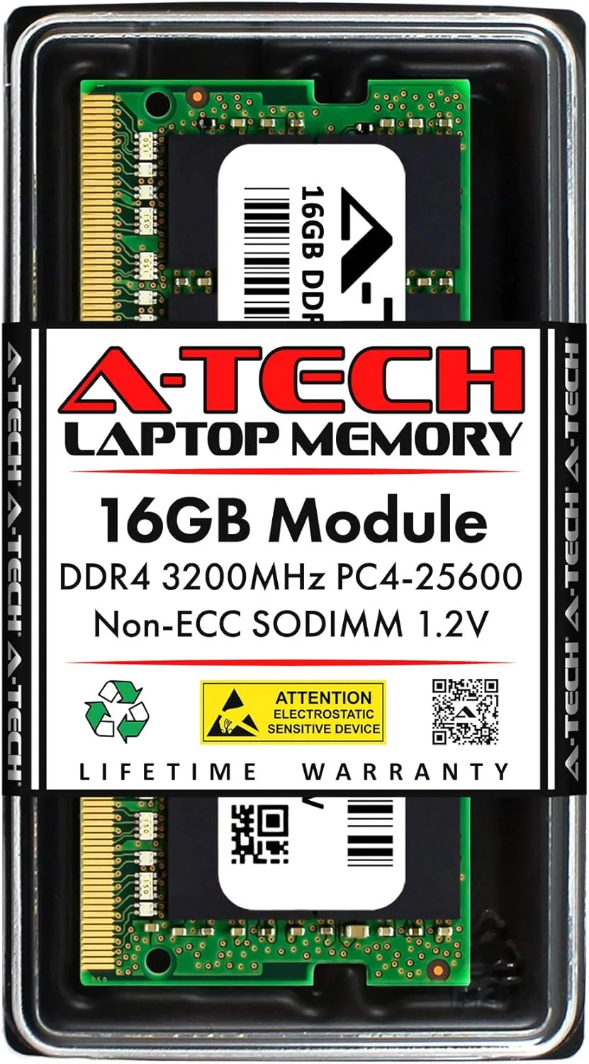 A-Tech 16GB RAM for Clevo NH58Axx | DDR4 3200MHz PC4-25600 SODIMM Non-ECC Memory Upgrade