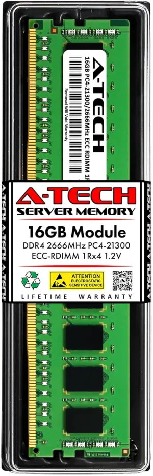 A-Tech 16GB RAM Replacement for IBM-Lenovo 7X77A01302 | DDR4 2666MHz PC4-21300R ECC RDIMM 1Rx4 1.2V 288-Pin Registered Server Memory Module (7X77A01302-ATC)