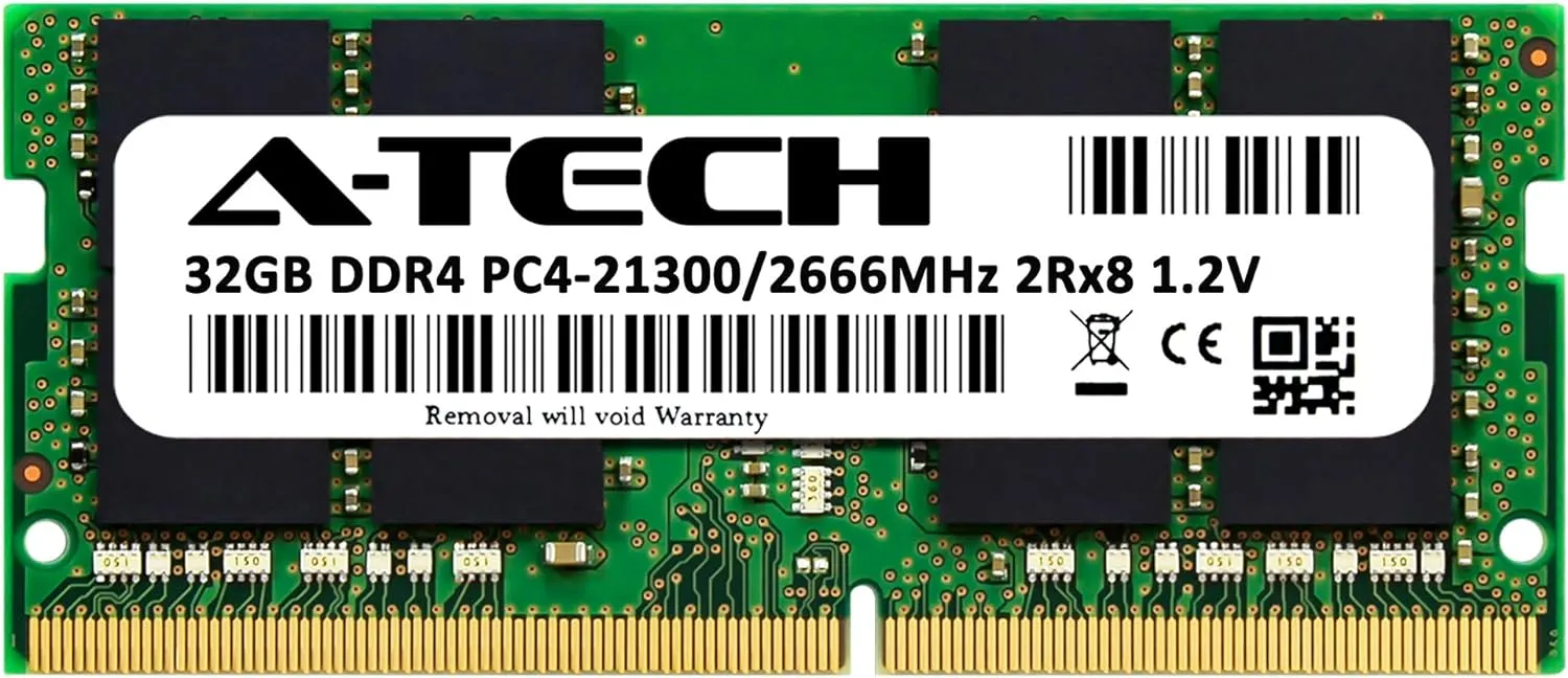 A-Tech 32GB RAM for Dell G3 15 3590, G5 15 5590, G7 15 7590, G7 17 7790 Gaming Laptop | DDR4 2666MHz PC4-21300 SODIMM 2Rx8 1.2V 260-Pin Non-ECC SO-DIMM Memory Upgrade